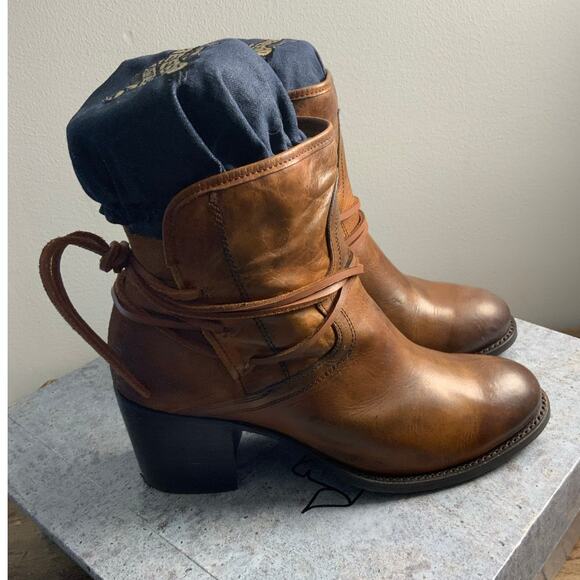 Freebird by Steven Casey Cognac Ankle Boots size 10 - Picture 2 of 7